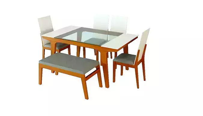 Dining-Table dining table with four chairs and glass top