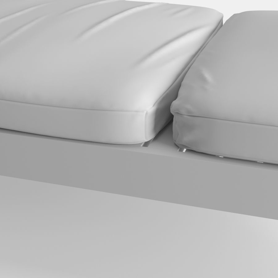 Pool Deck Chaise Lounge Wood Base 3D model CGTrader