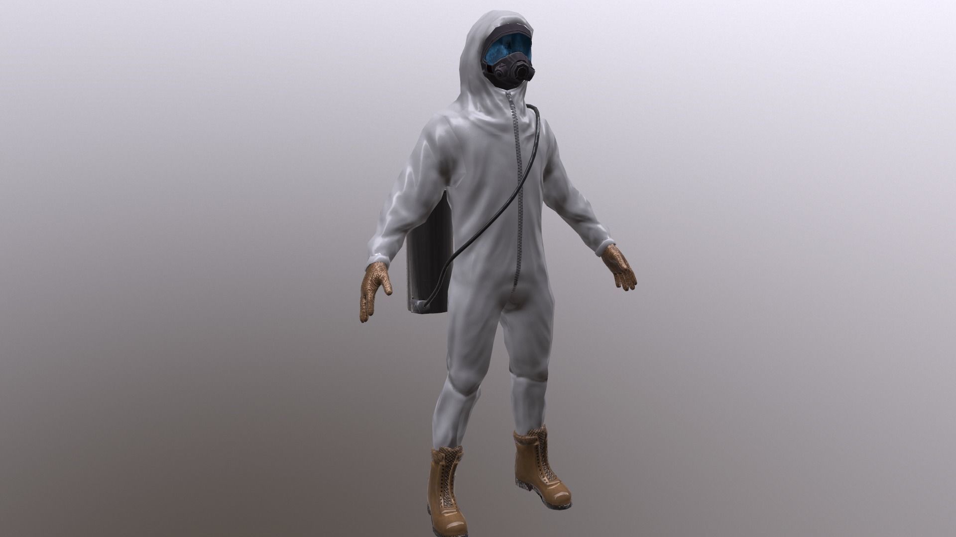 Hazard Suit Low-poly 3D model_4