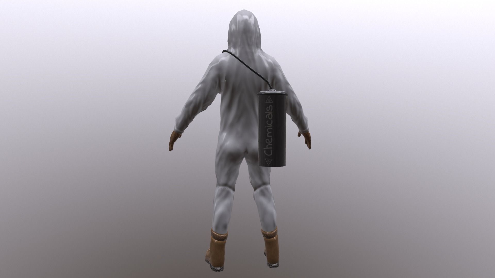 Hazard Suit Low-poly 3D model_3
