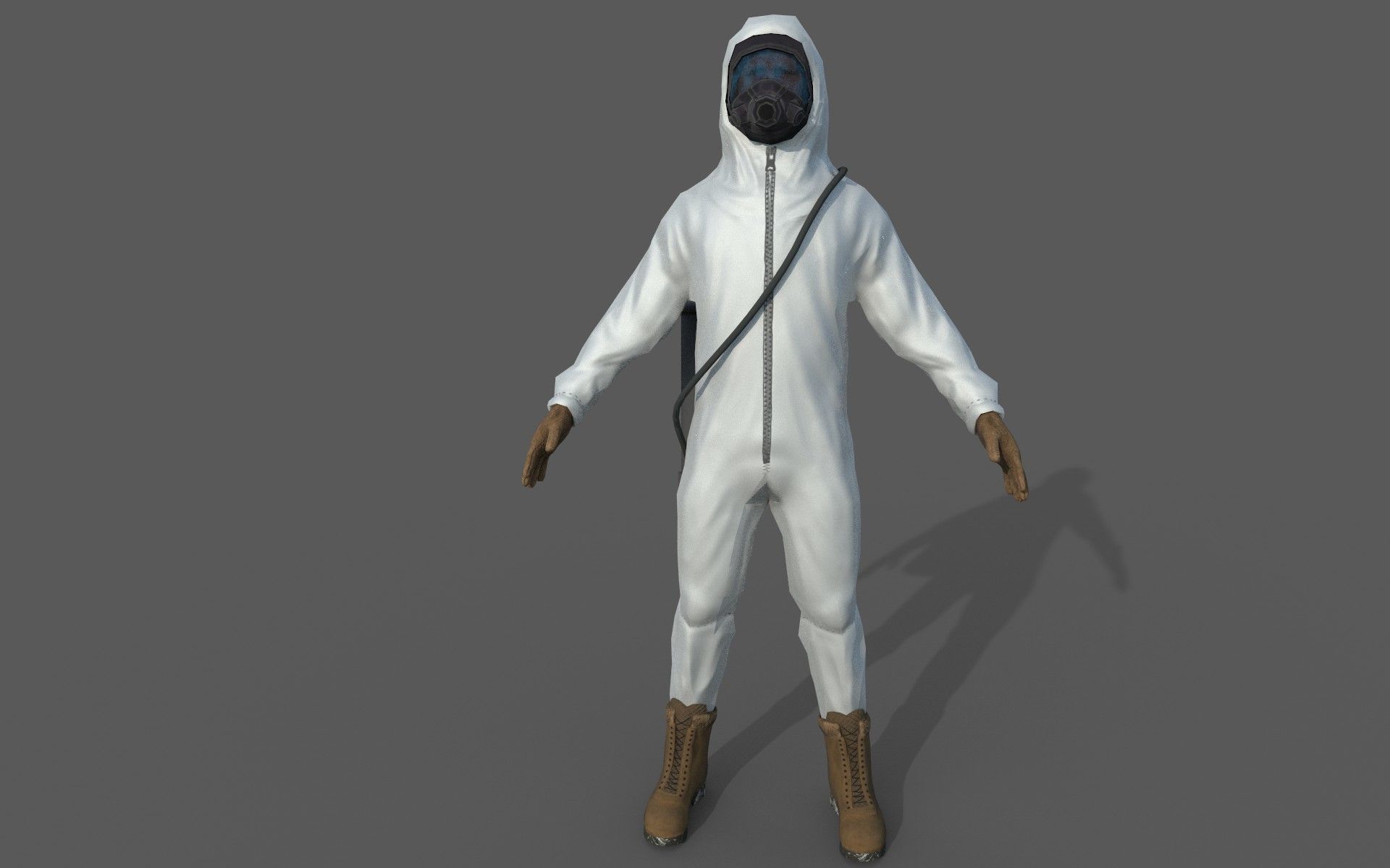 Hazard Suit Low-poly 3D model_7