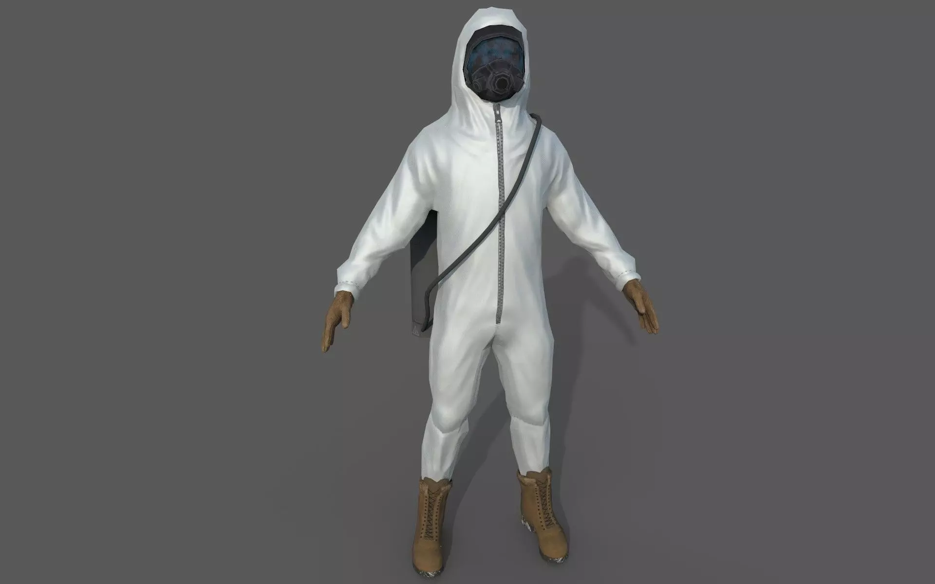 Hazard Suit Low-poly 3D model_0