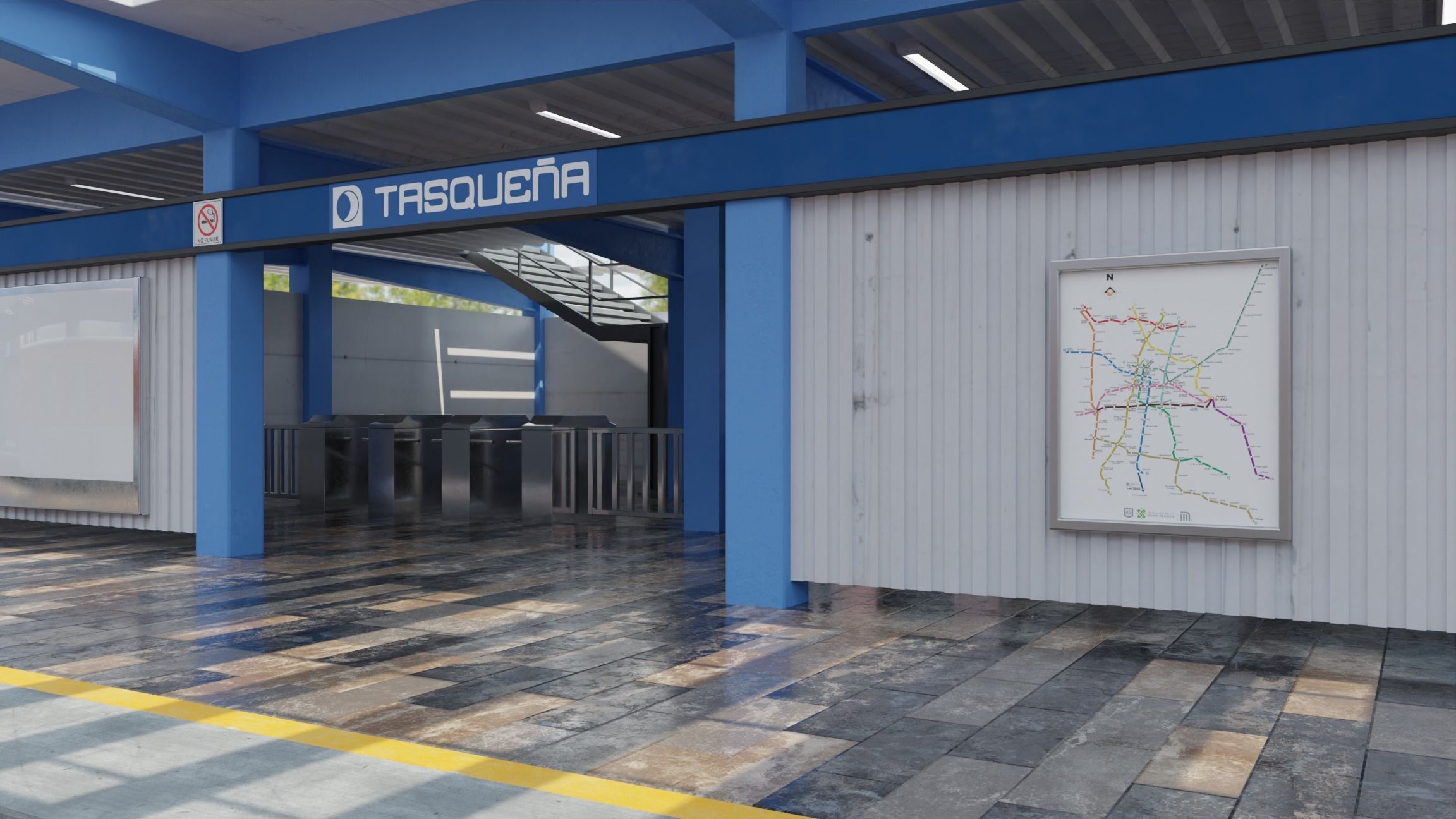 Mexico City Subway 3D model_12