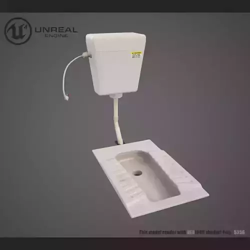 Squat Toilet Low-poly 3D model