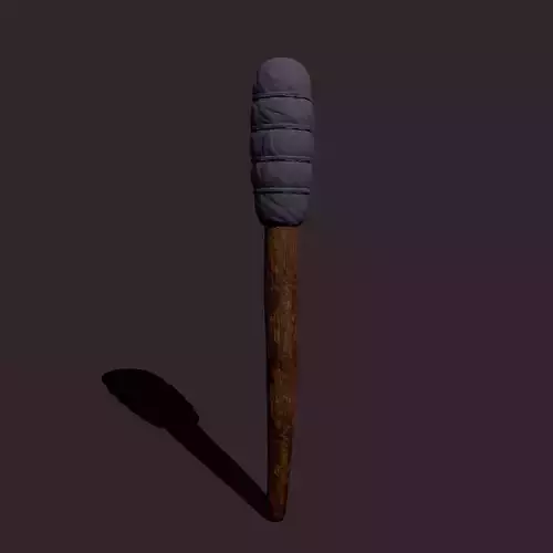 Medieval Style Torch Low-poly 3D model