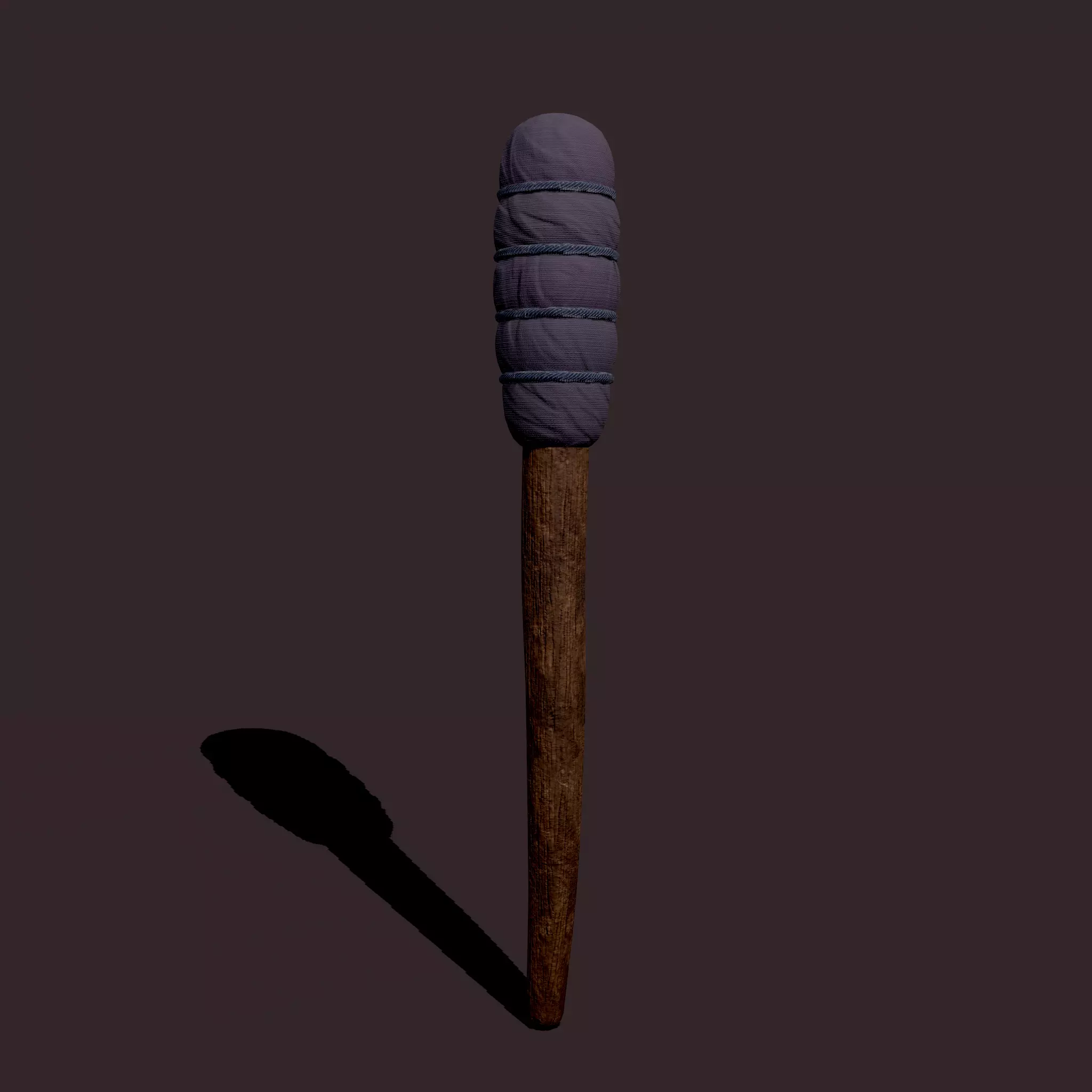 Medieval Style Torch Low-poly 3D model