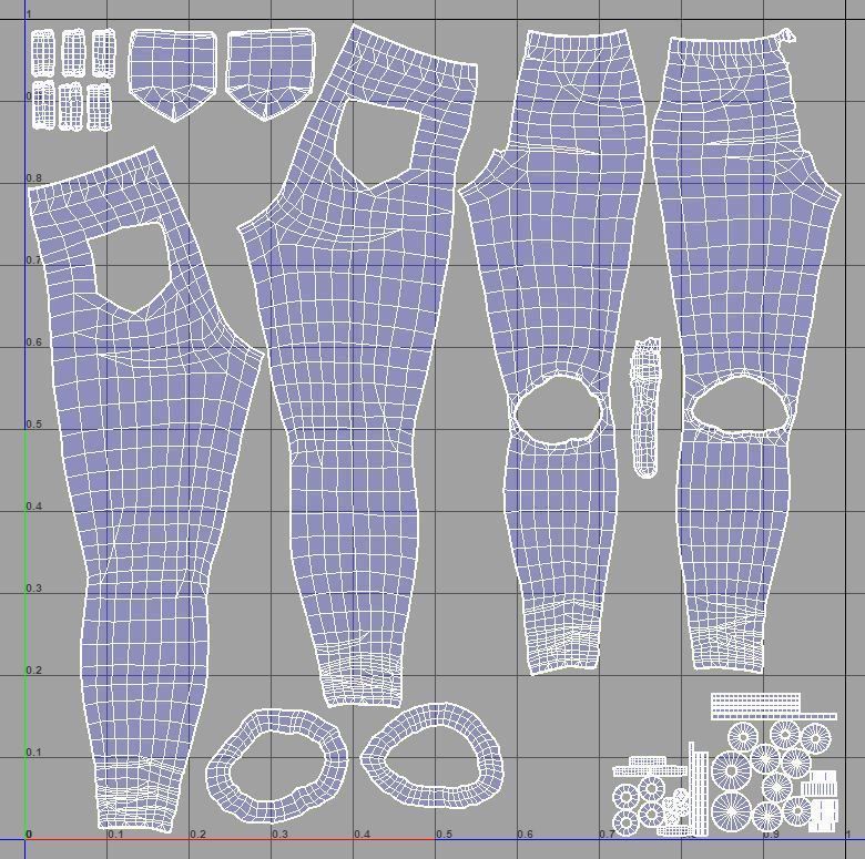 Girl in jeans Low-poly 3D model_70