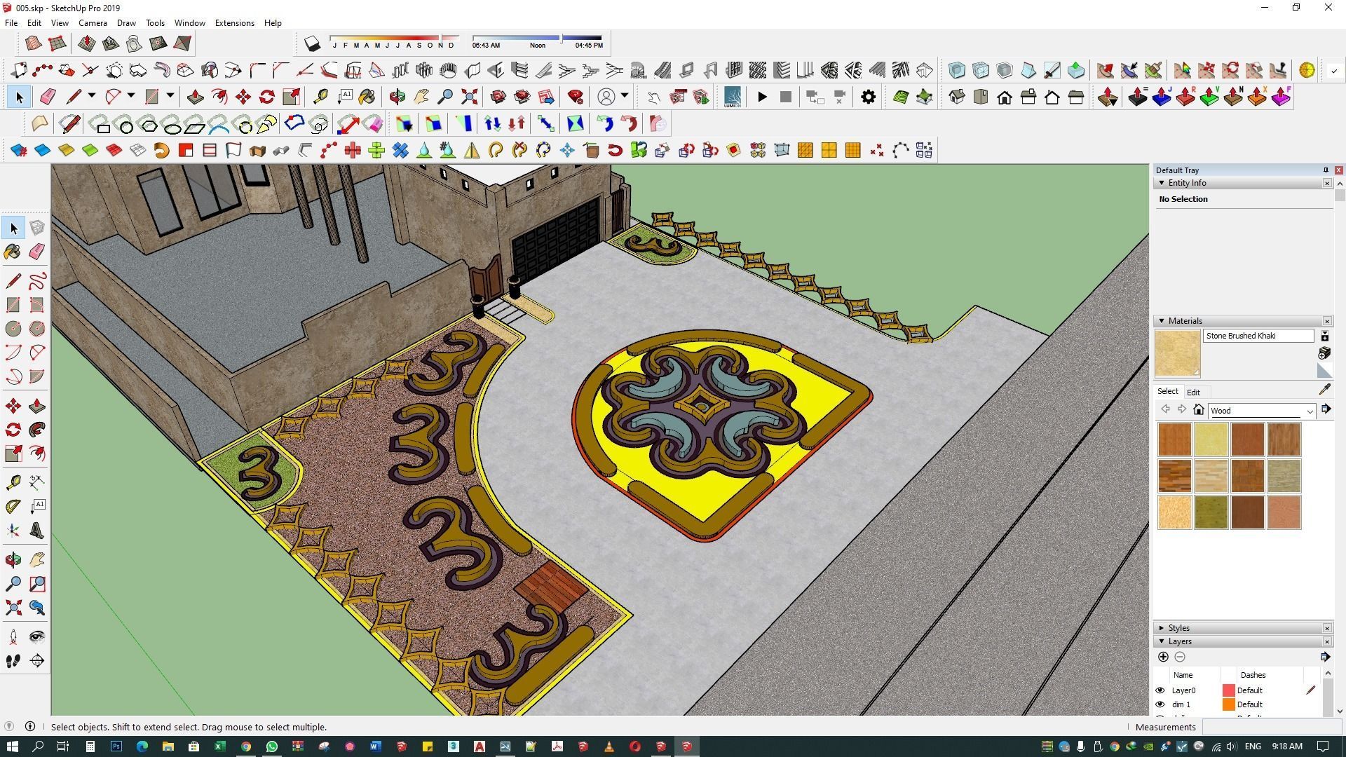 landscape design 3d architecture rendering patio  exterior 3D model_7