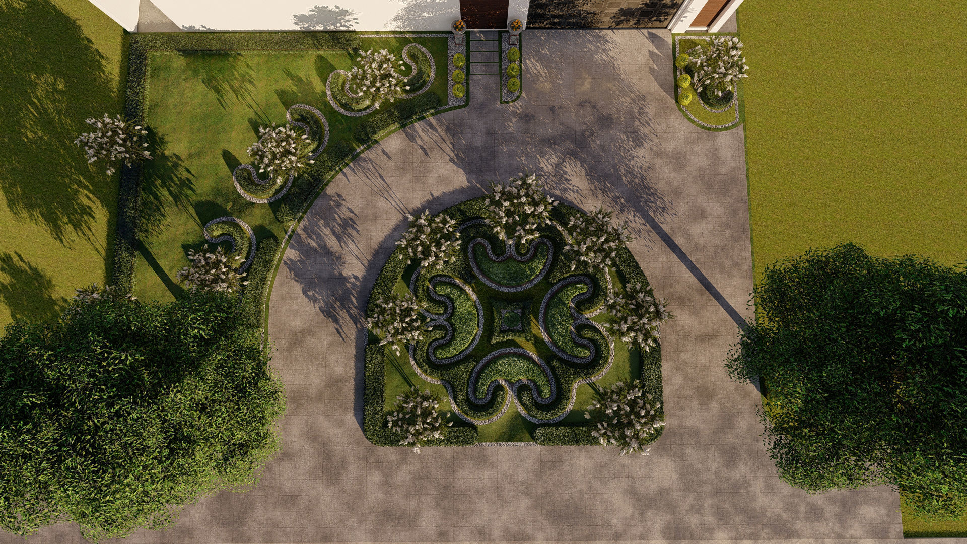 landscape design 3d architecture rendering patio  exterior 3D model_1