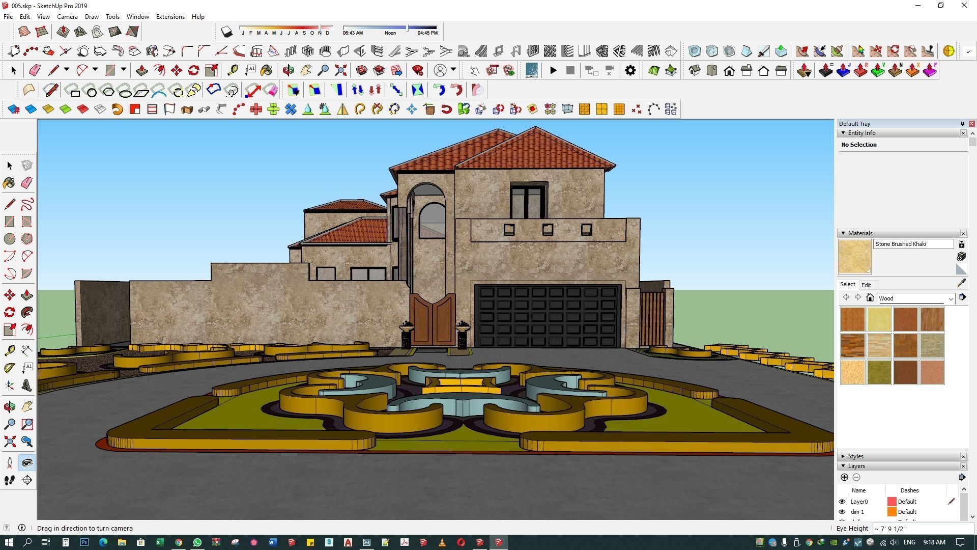 landscape design 3d architecture rendering patio  exterior 3D model_17