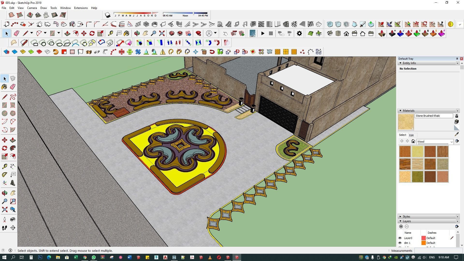 landscape design 3d architecture rendering patio  exterior 3D model_6