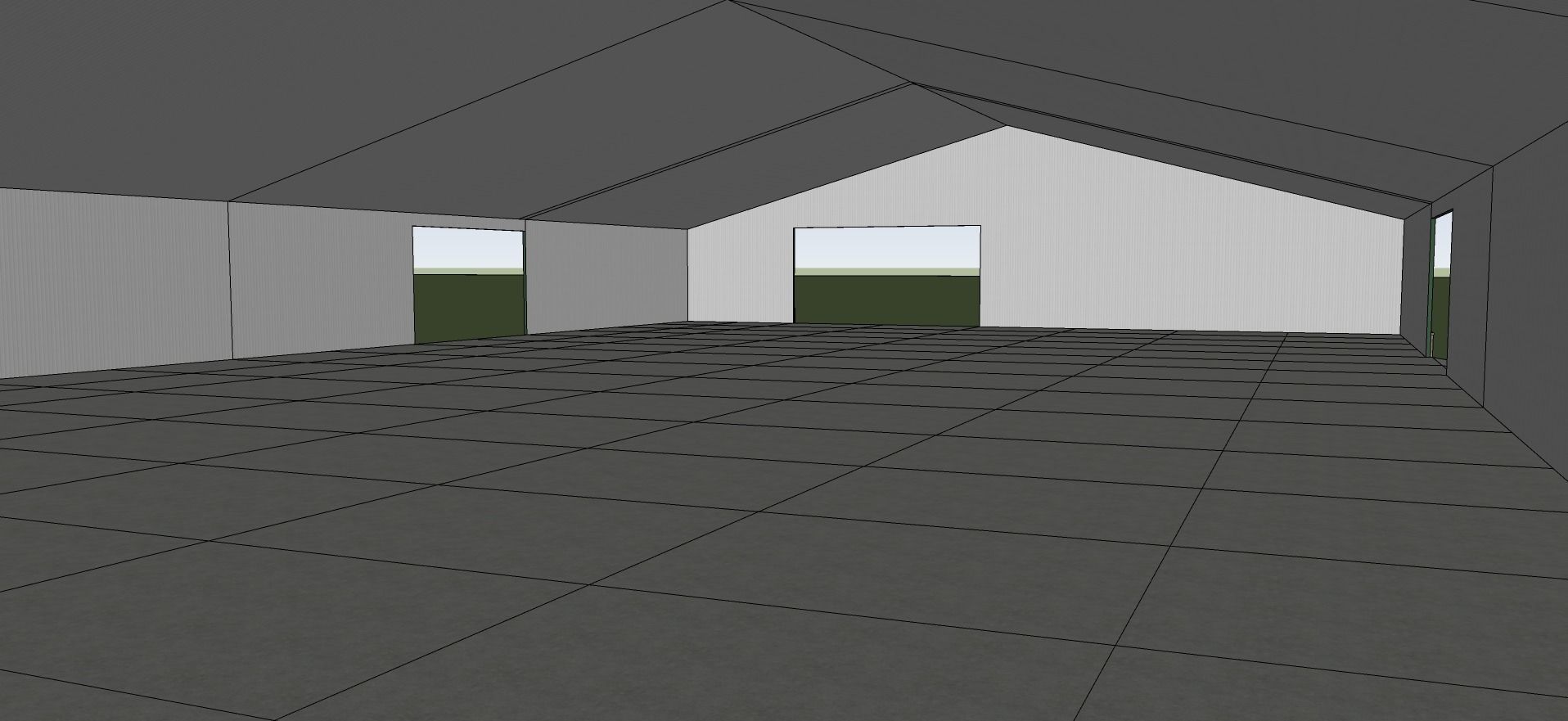 140 x 250 Shed Low-poly 3D model_2