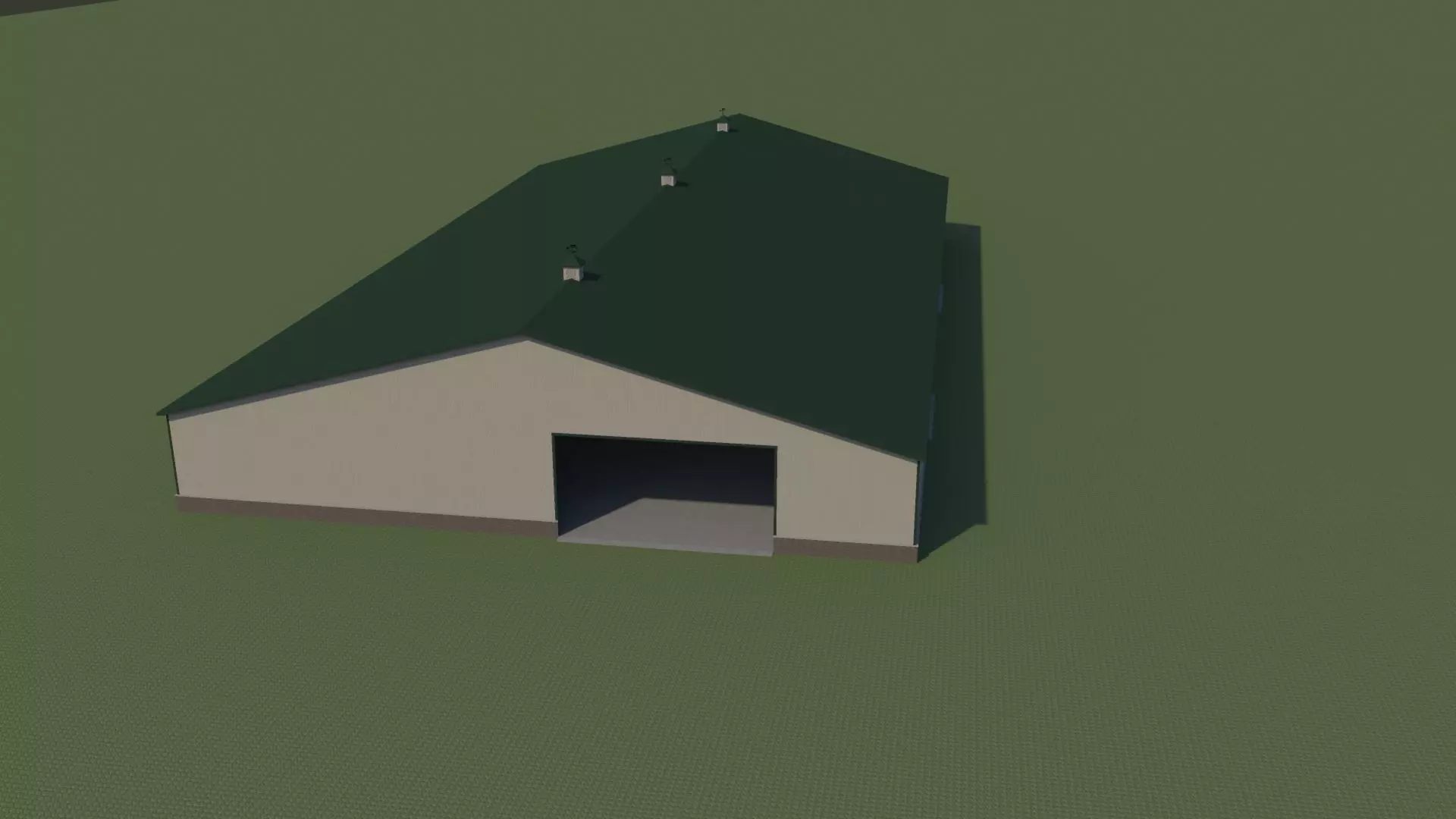 140 x 250 Shed Low-poly 3D model_0
