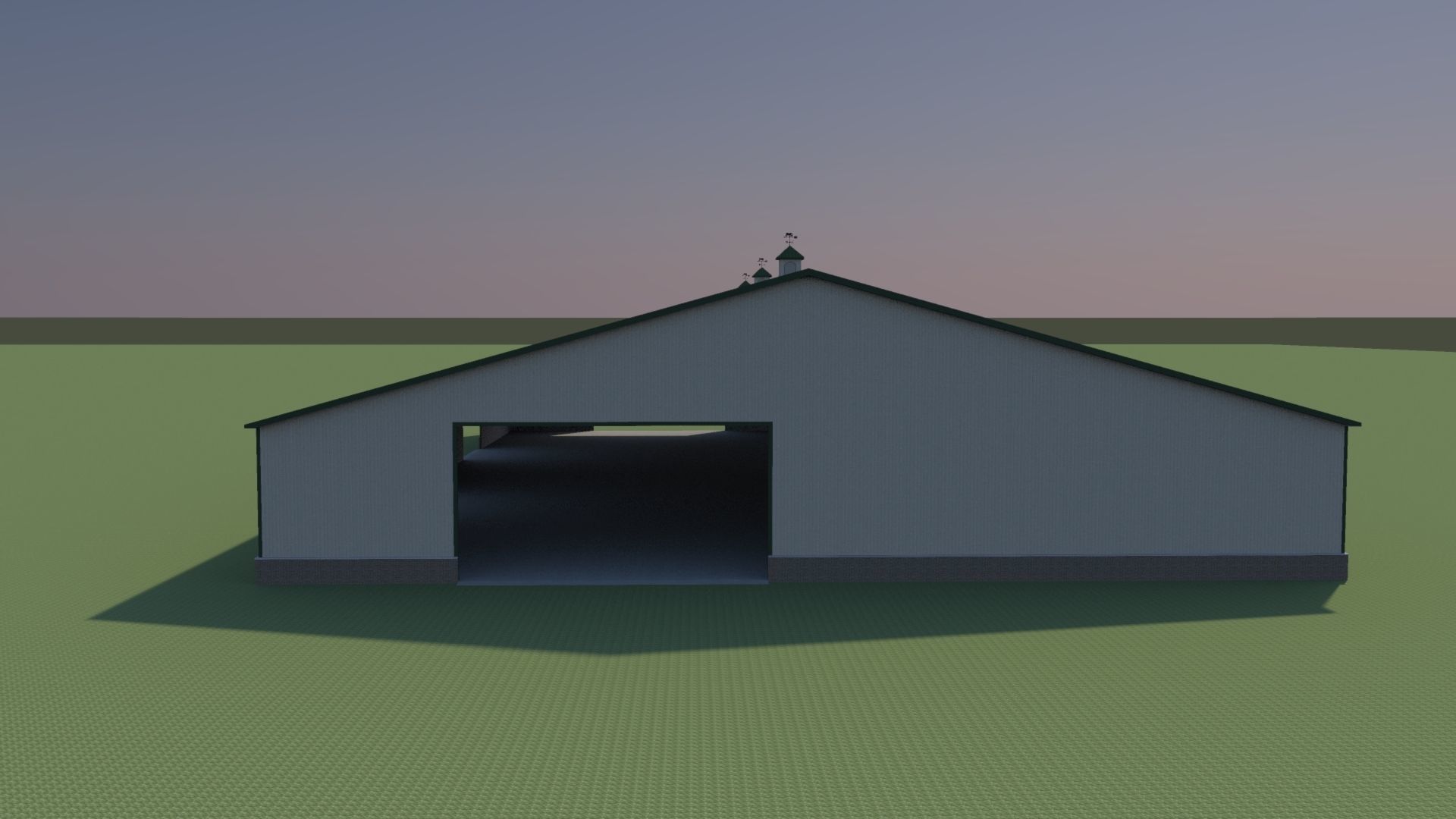 140 x 250 Shed Low-poly 3D model_3