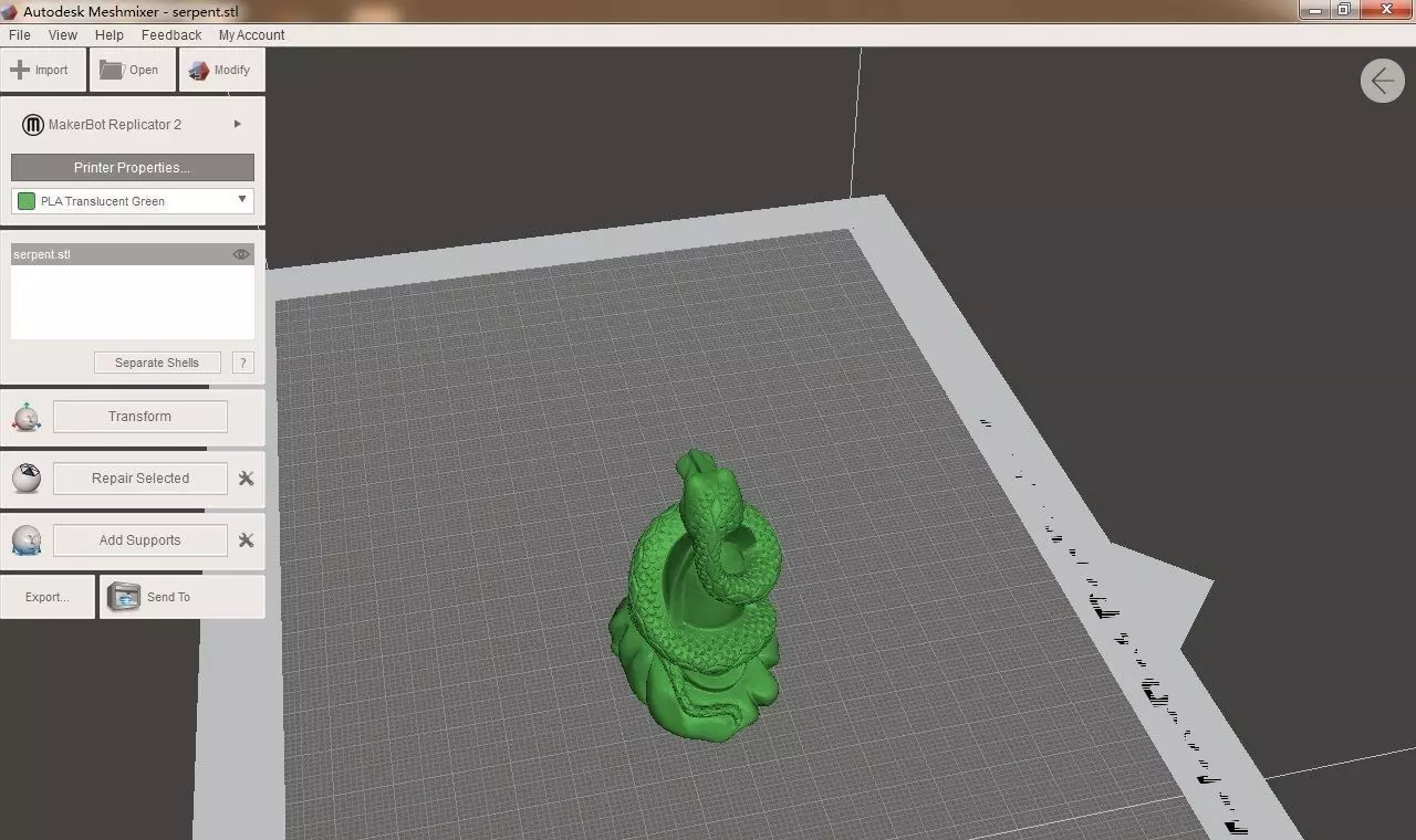 Chinese animal signs-serpent 3D print model_0