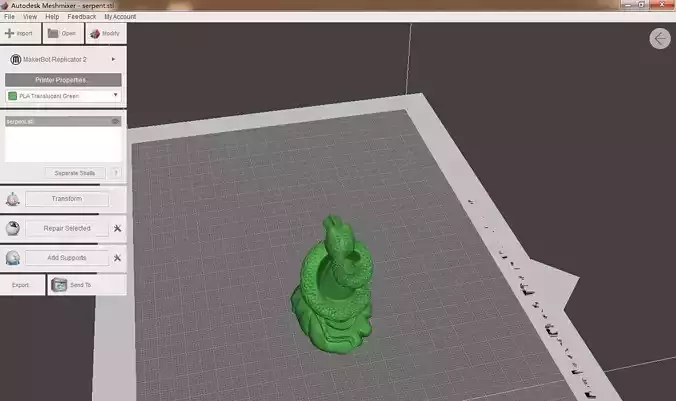 Chinese animal signs-serpent 3D print model