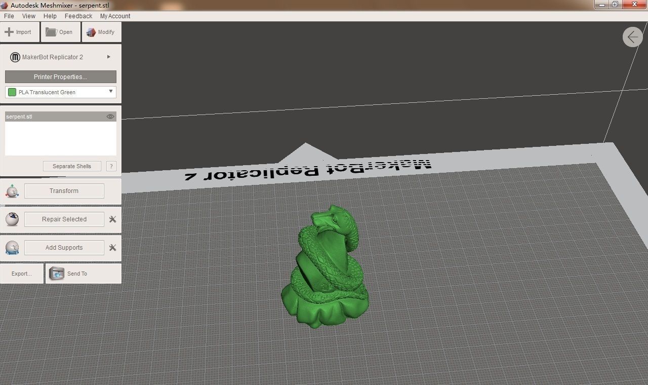 Chinese animal signs-serpent 3D print model_3
