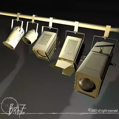 Stage lights for set 3D model