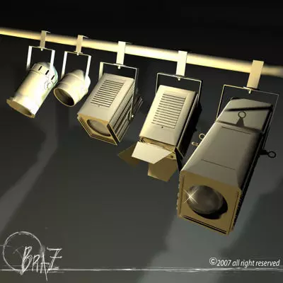 Stage lights for set 3D model_0