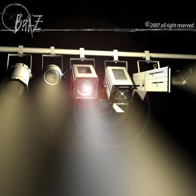 Stage lights for set 3D model_1