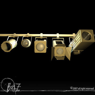 Stage lights for set 3D model_3