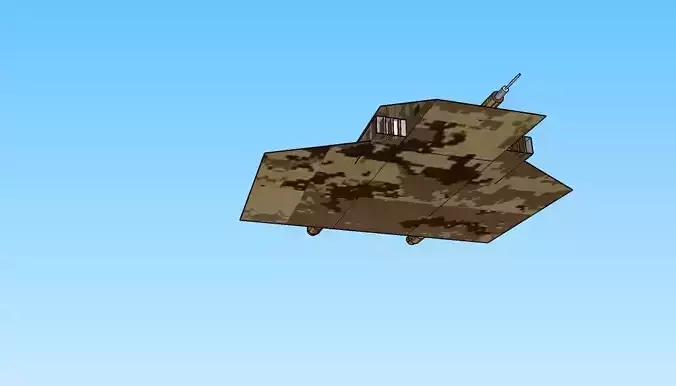 Low poly spaceship Free low-poly 3D model