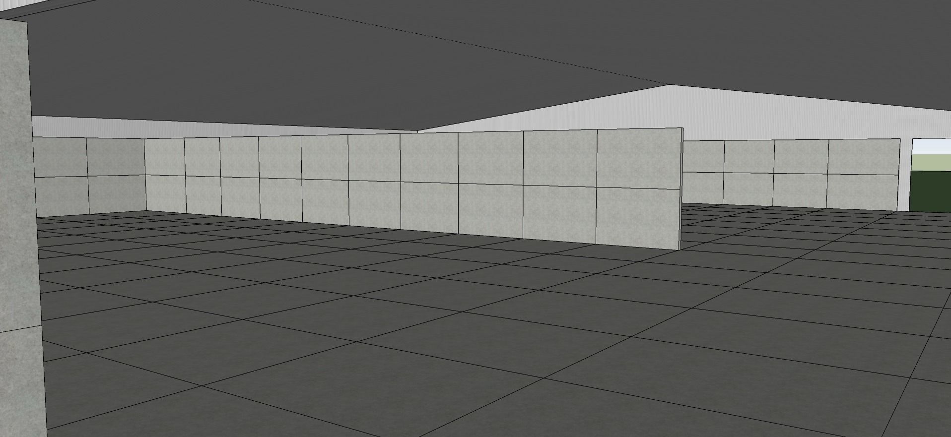 Hay storage shed Low-poly 3D model_1