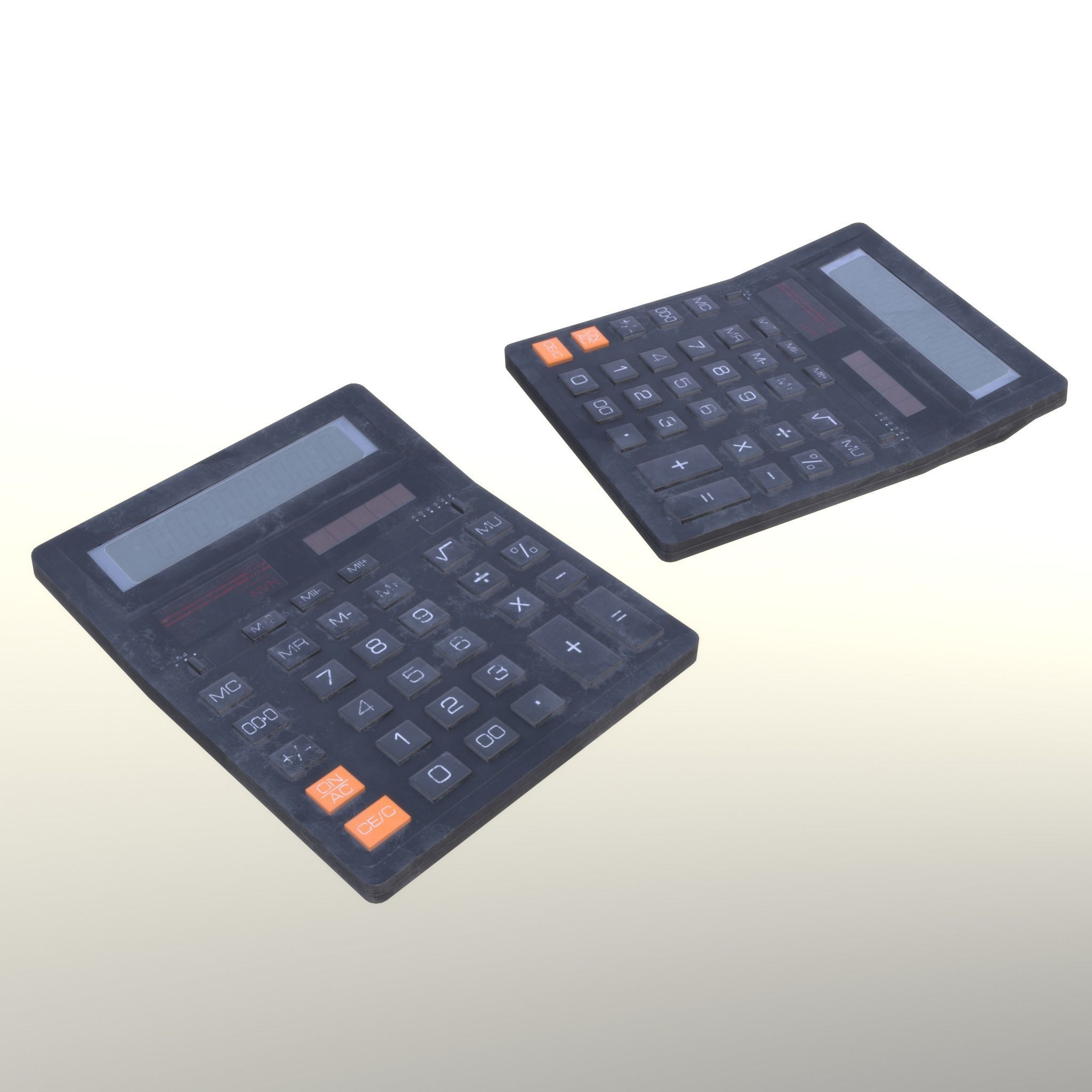 Calculator Dirty - Unity - HDRP - UE4 Low-poly 3D model_14