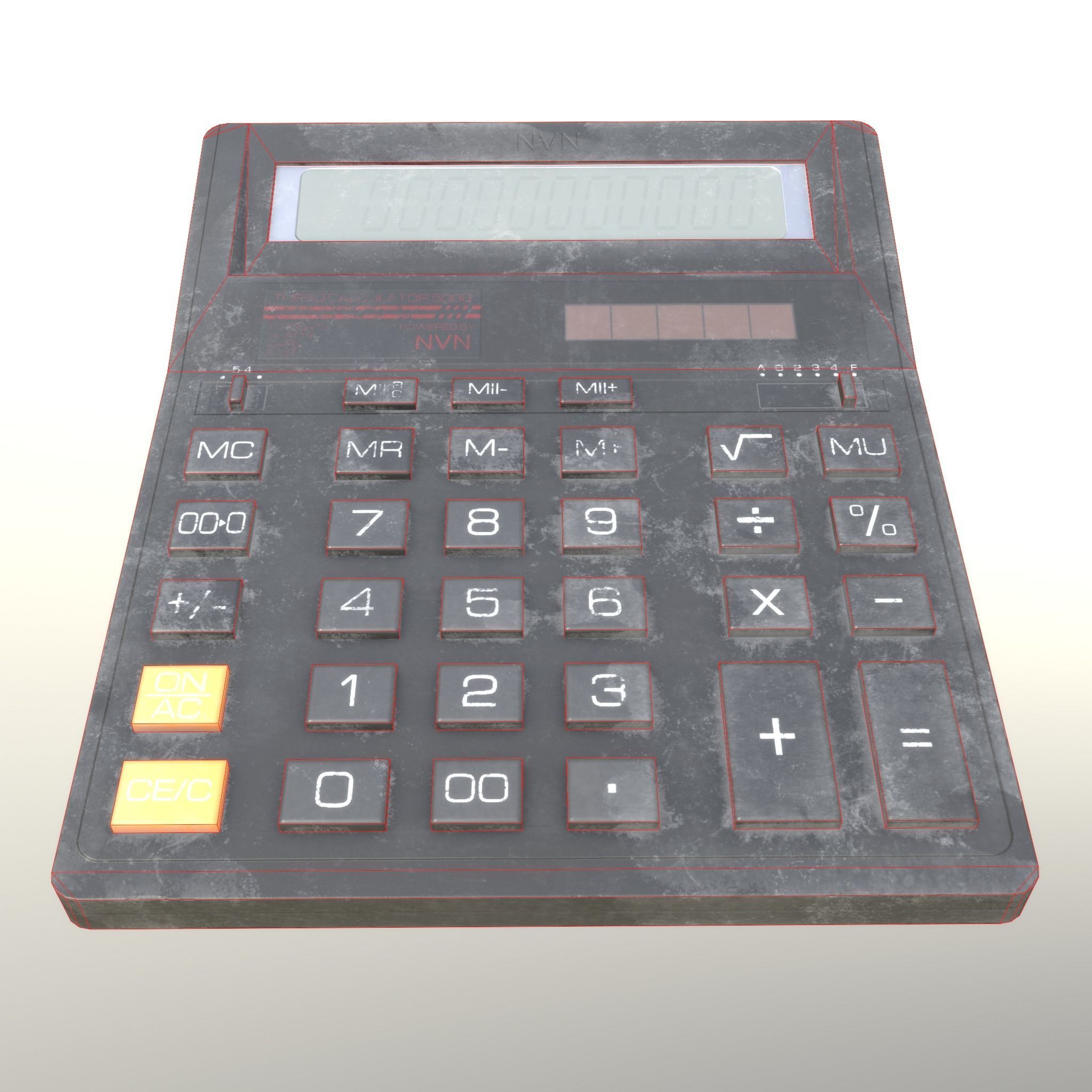 Calculator Dirty - Unity - HDRP - UE4 Low-poly 3D model_9
