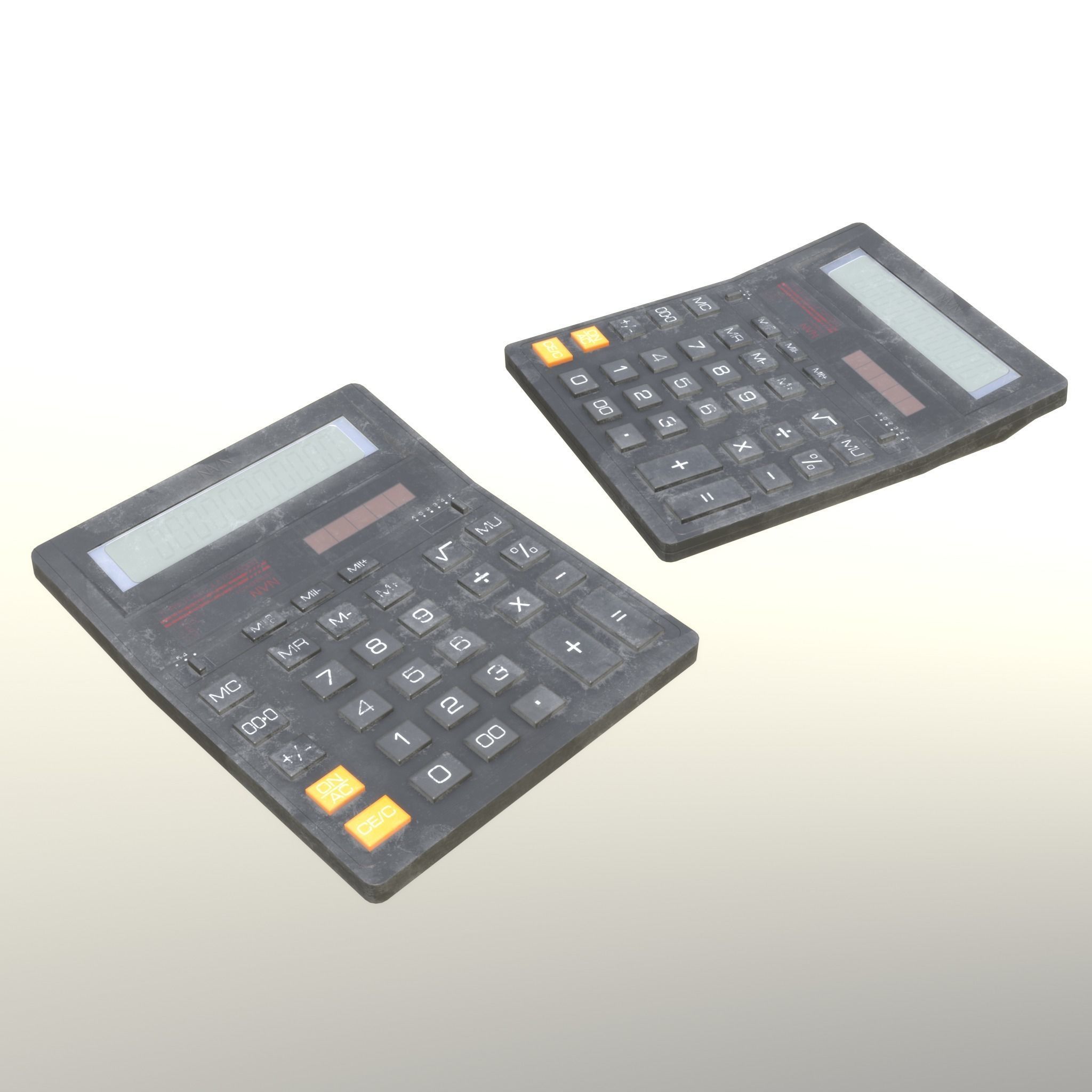 Calculator Dirty - Unity - HDRP - UE4 Low-poly 3D model_11