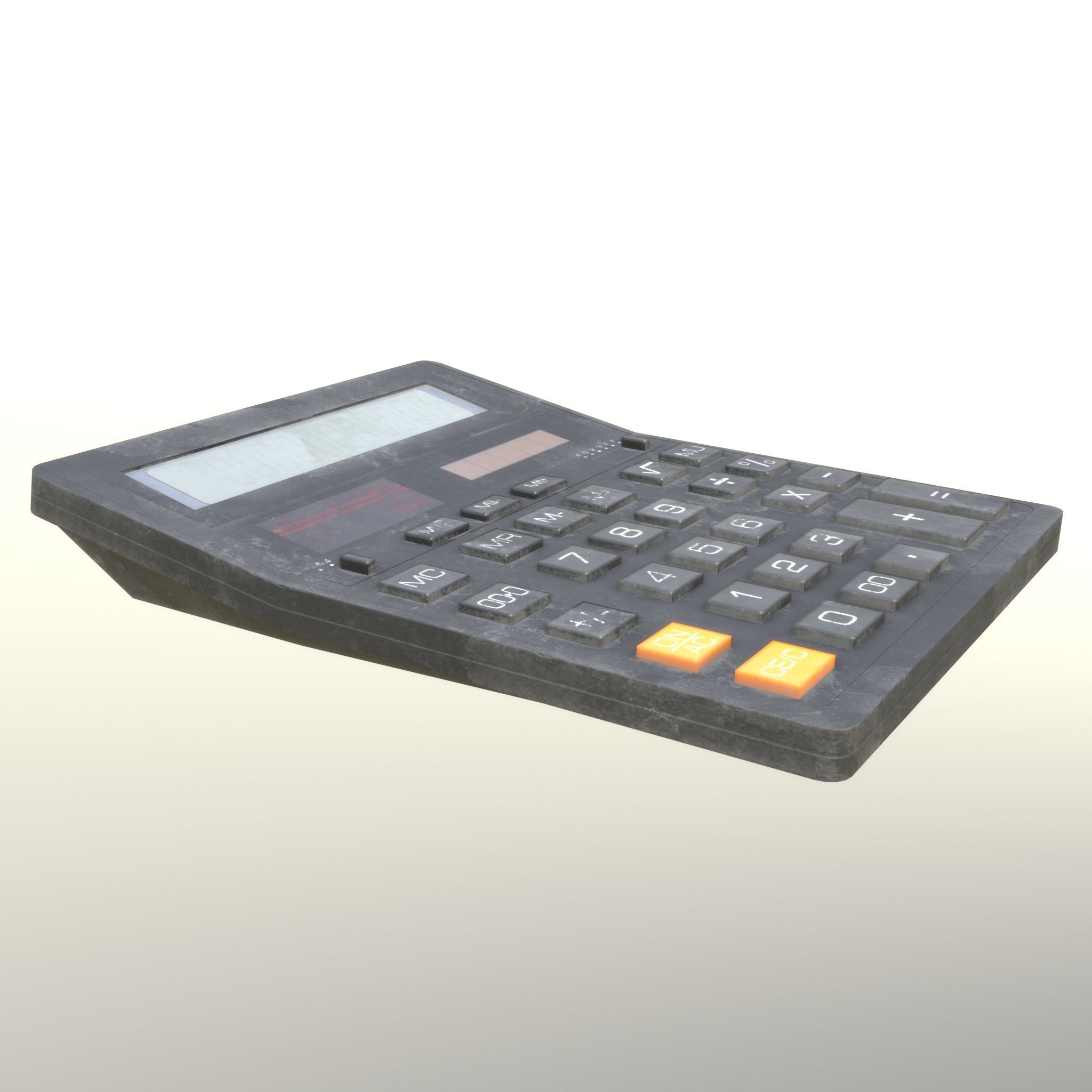 Calculator Dirty - Unity - HDRP - UE4 Low-poly 3D model_3