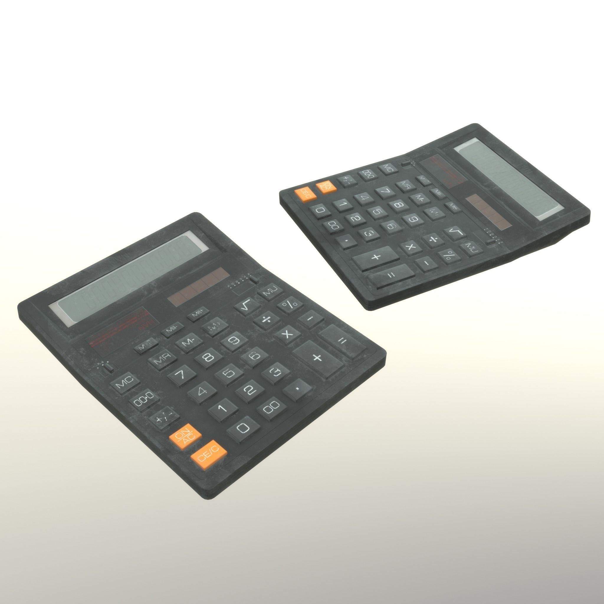 Calculator Dirty - Unity - HDRP - UE4 Low-poly 3D model_13