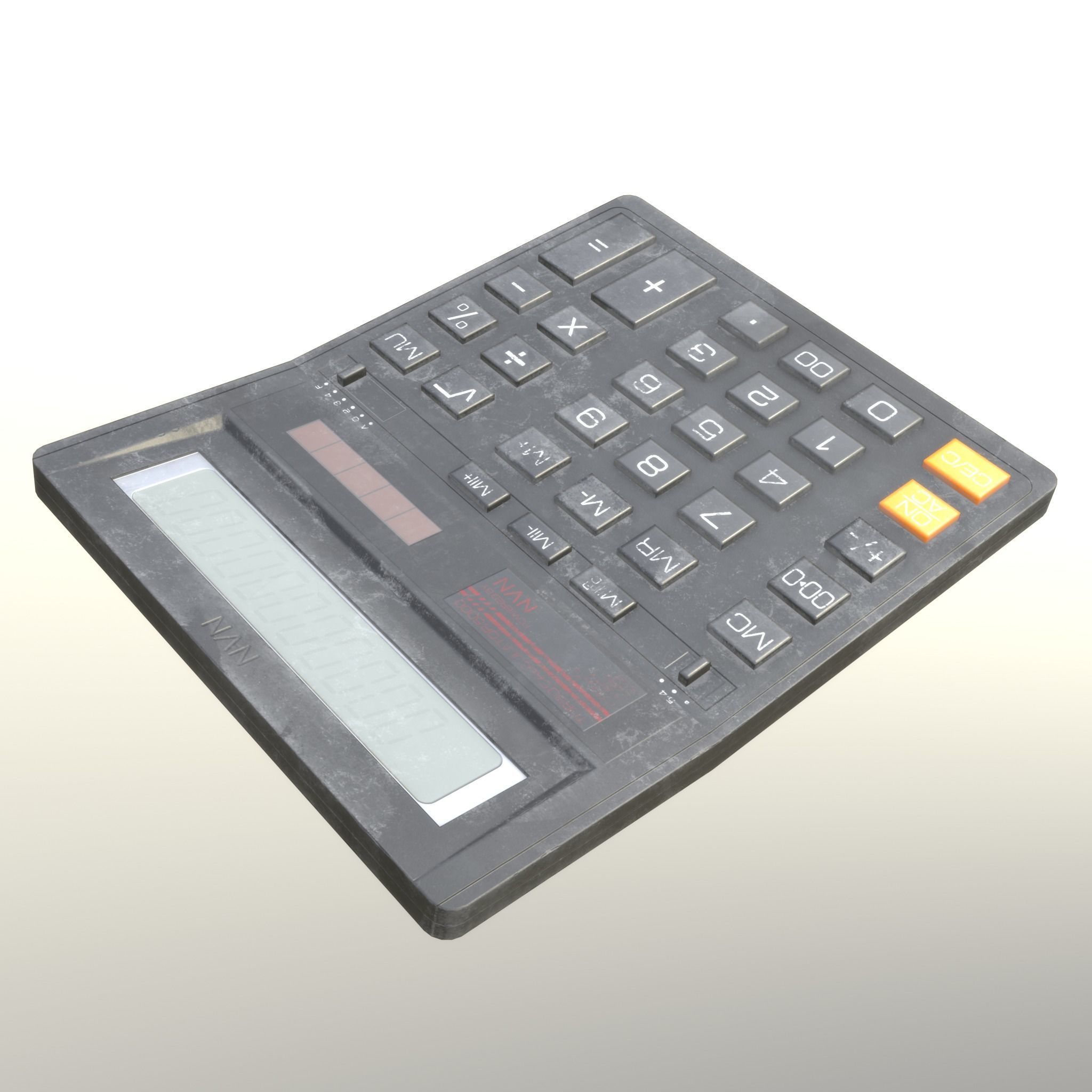 Calculator Dirty - Unity - HDRP - UE4 Low-poly 3D model_5