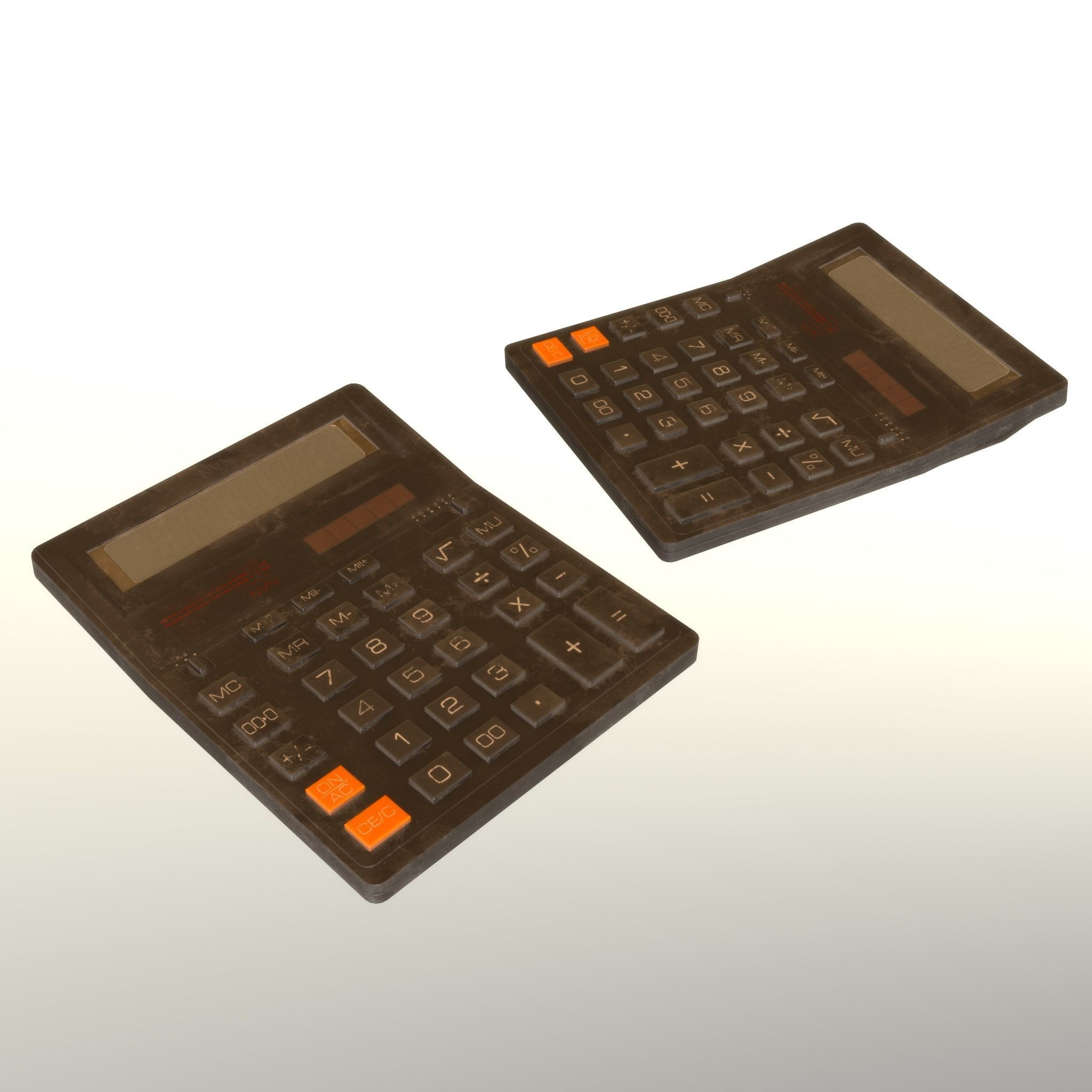 Calculator Dirty - Unity - HDRP - UE4 Low-poly 3D model_12