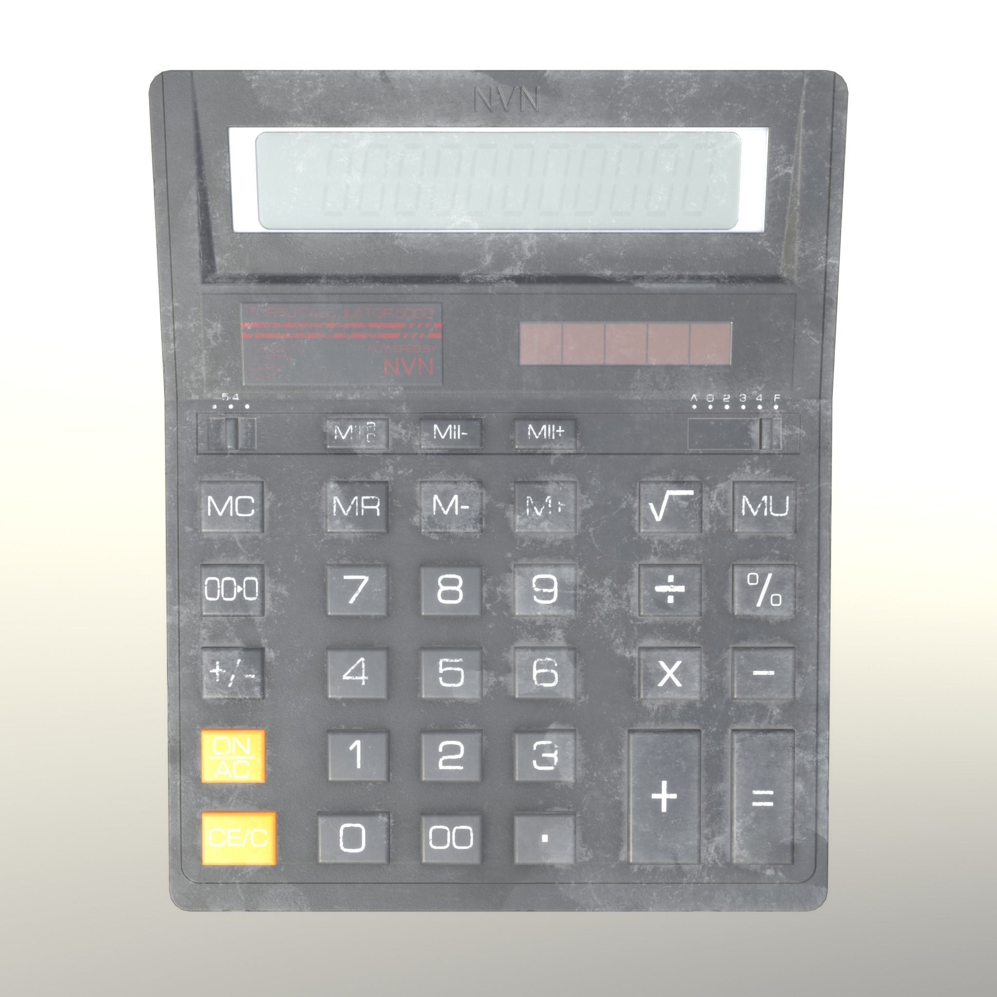Calculator Dirty - Unity - HDRP - UE4 Low-poly 3D model_1