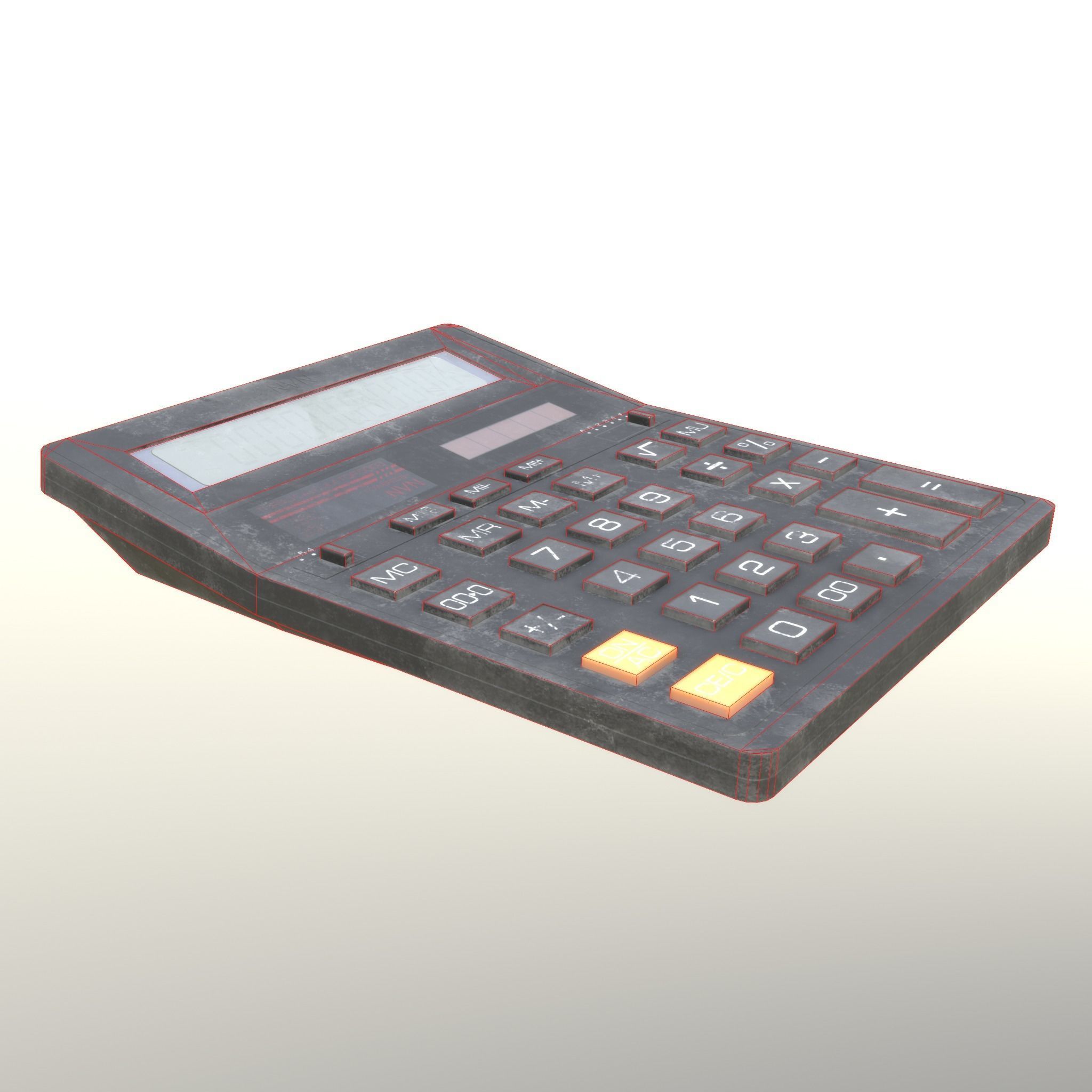 Calculator Dirty - Unity - HDRP - UE4 Low-poly 3D model_21