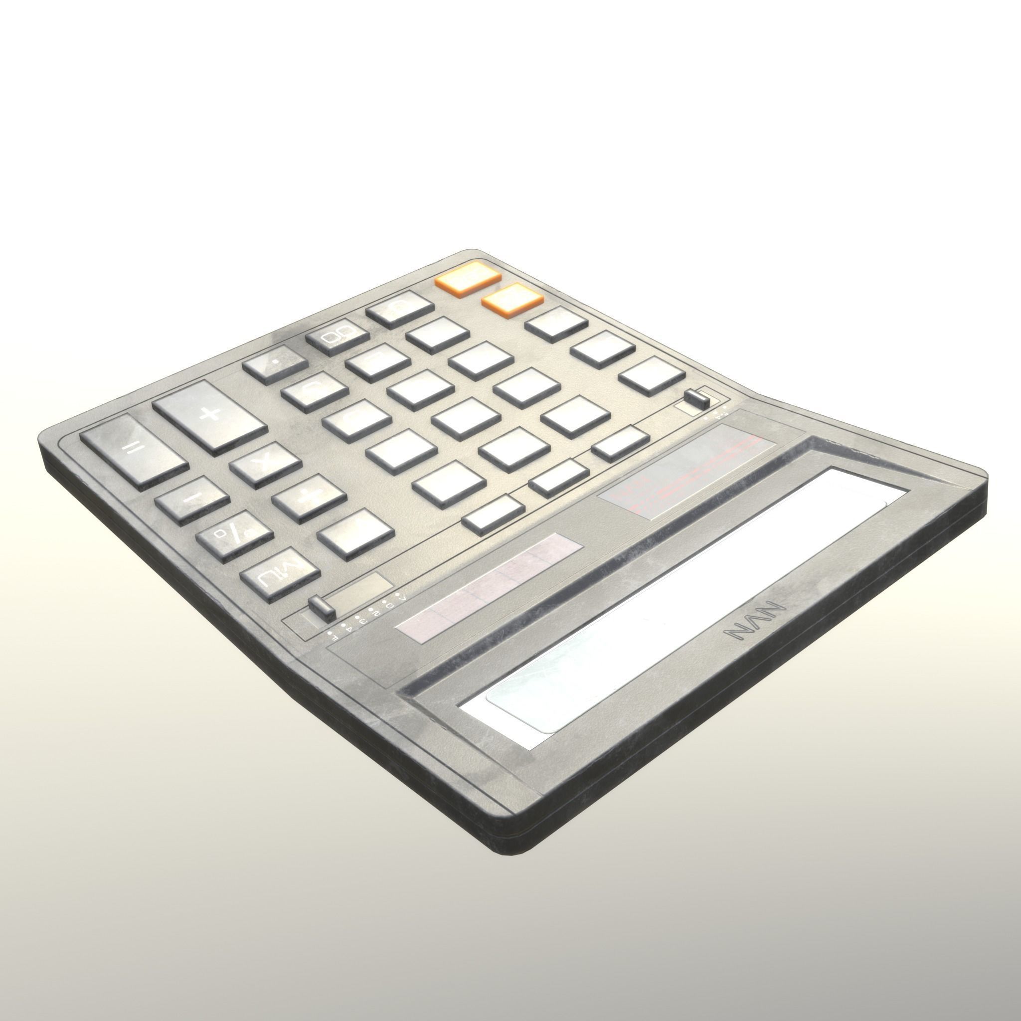 Calculator Dirty - Unity - HDRP - UE4 Low-poly 3D model_4