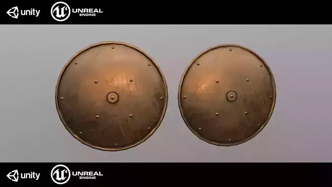 Medieval shield Low-poly 3D model