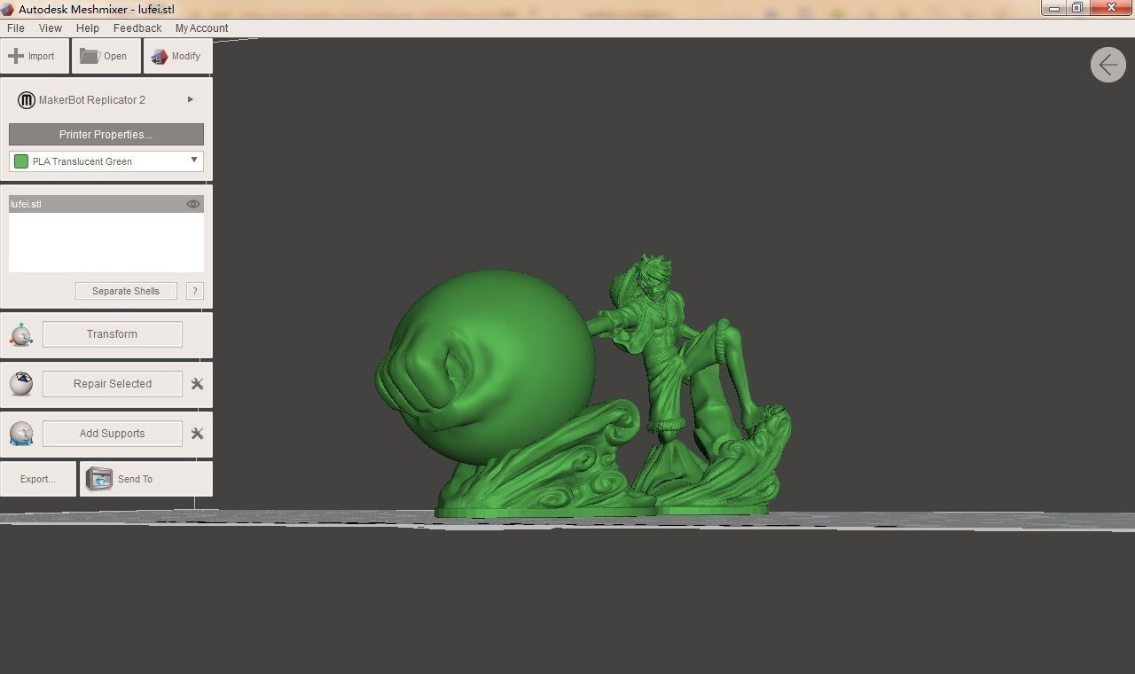 Monkey D Luffy 3D print model_3