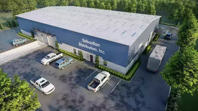 ware house design 3d model