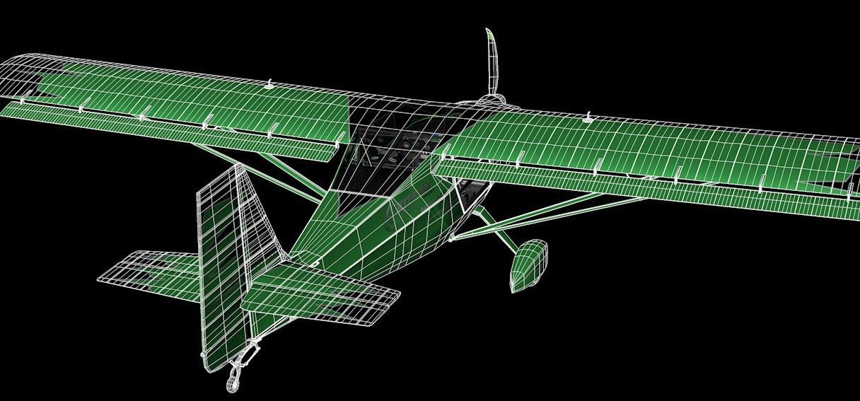 Kit Fox Speedster Airshow C4D Rigged 3D model_10