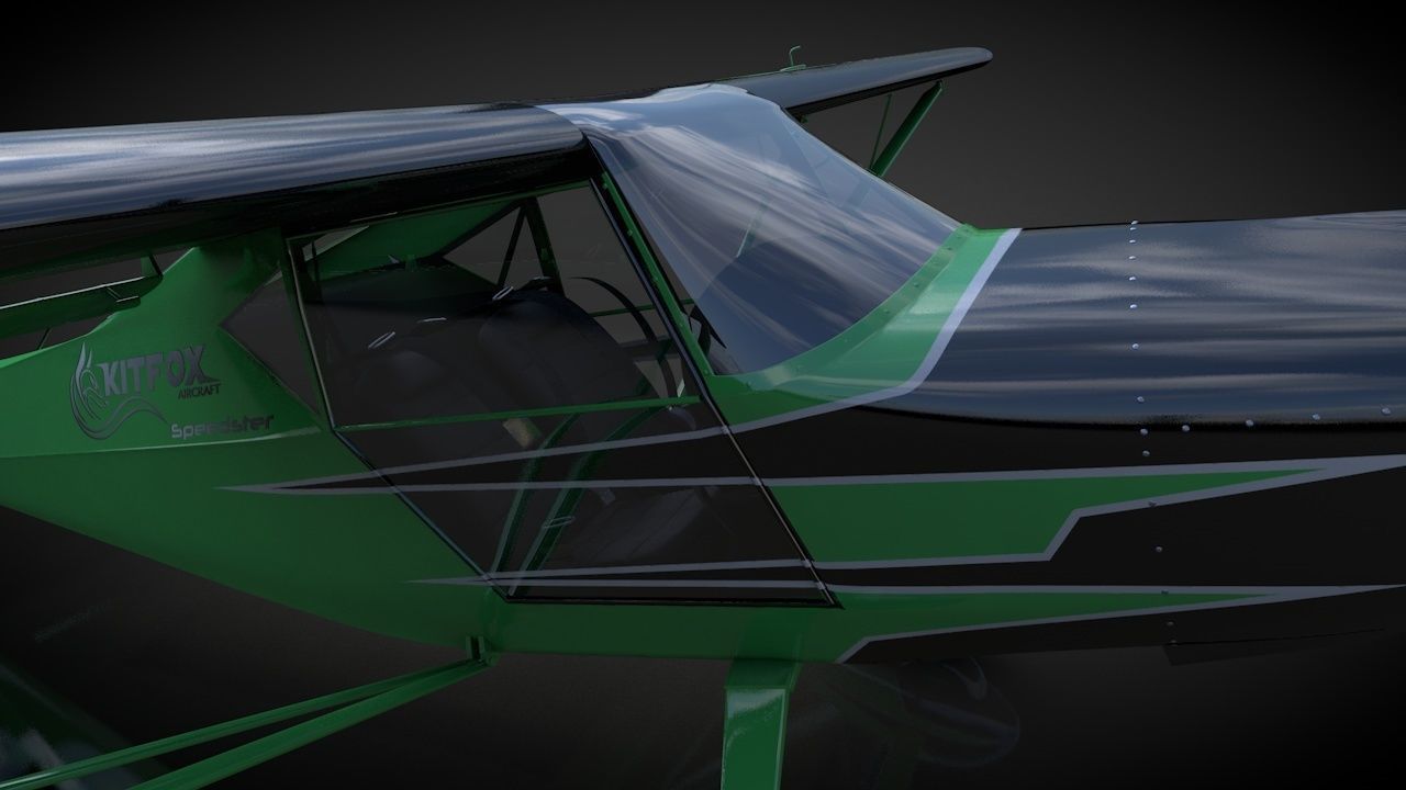 Kit Fox Speedster Airshow C4D Rigged 3D model_17
