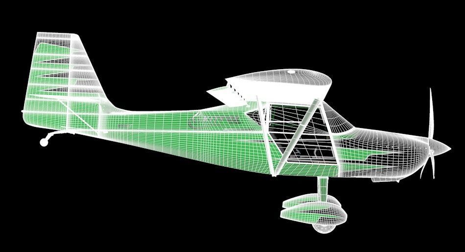 Kit Fox Speedster Airshow C4D Rigged 3D model_13