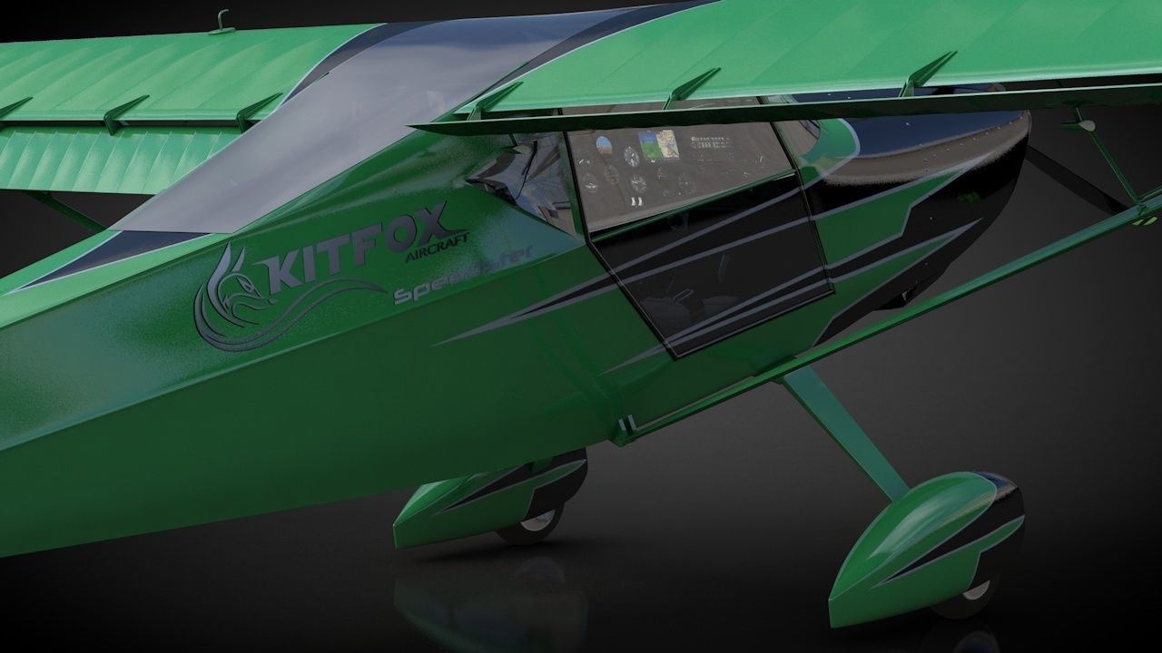 Kit Fox Speedster Airshow C4D Rigged 3D model_19