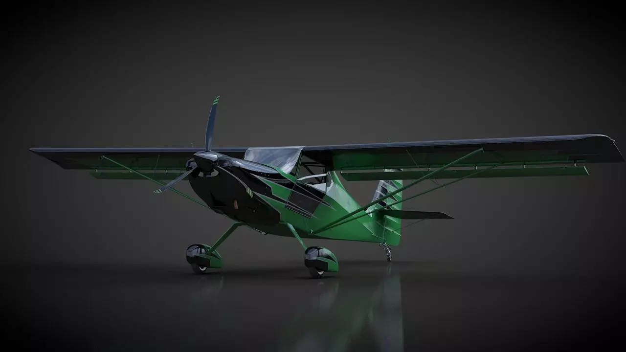 Kit Fox Speedster Airshow C4D Rigged 3D model_0