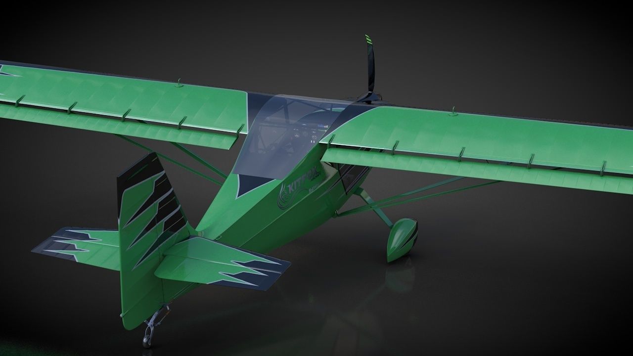 Kit Fox Speedster Airshow C4D Rigged 3D model_7