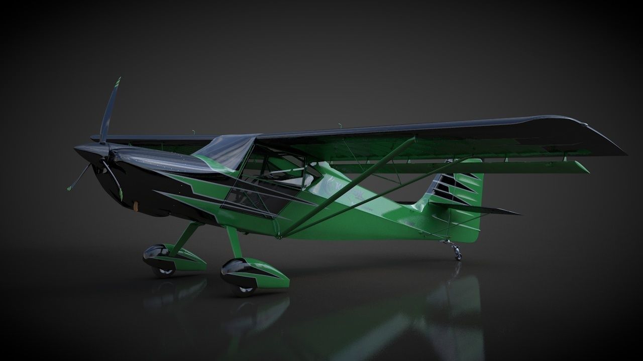 Kit Fox Speedster Airshow C4D Rigged 3D model_4