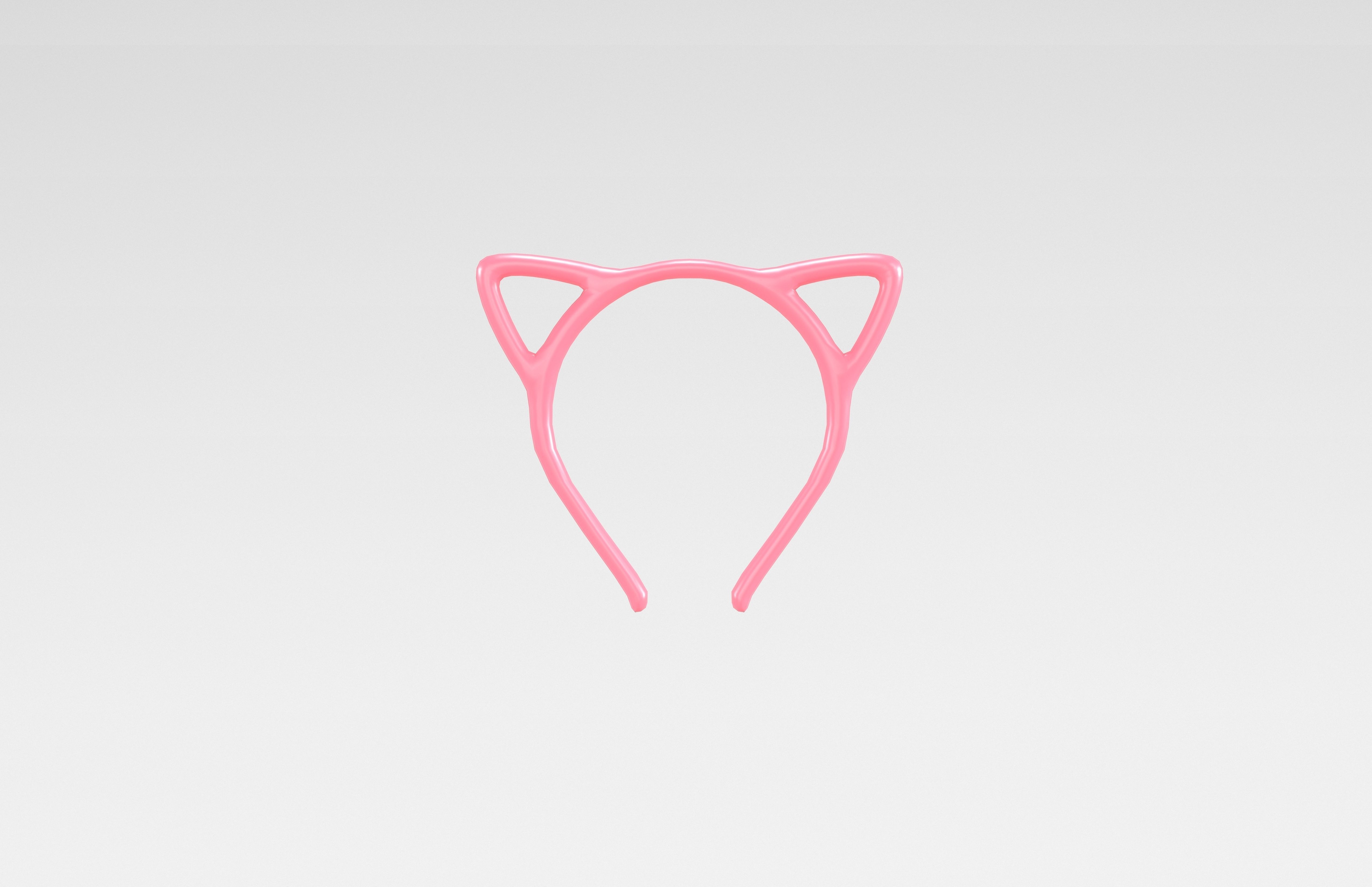 Cat Ear Headband v1 005 Low-poly 3D model_2