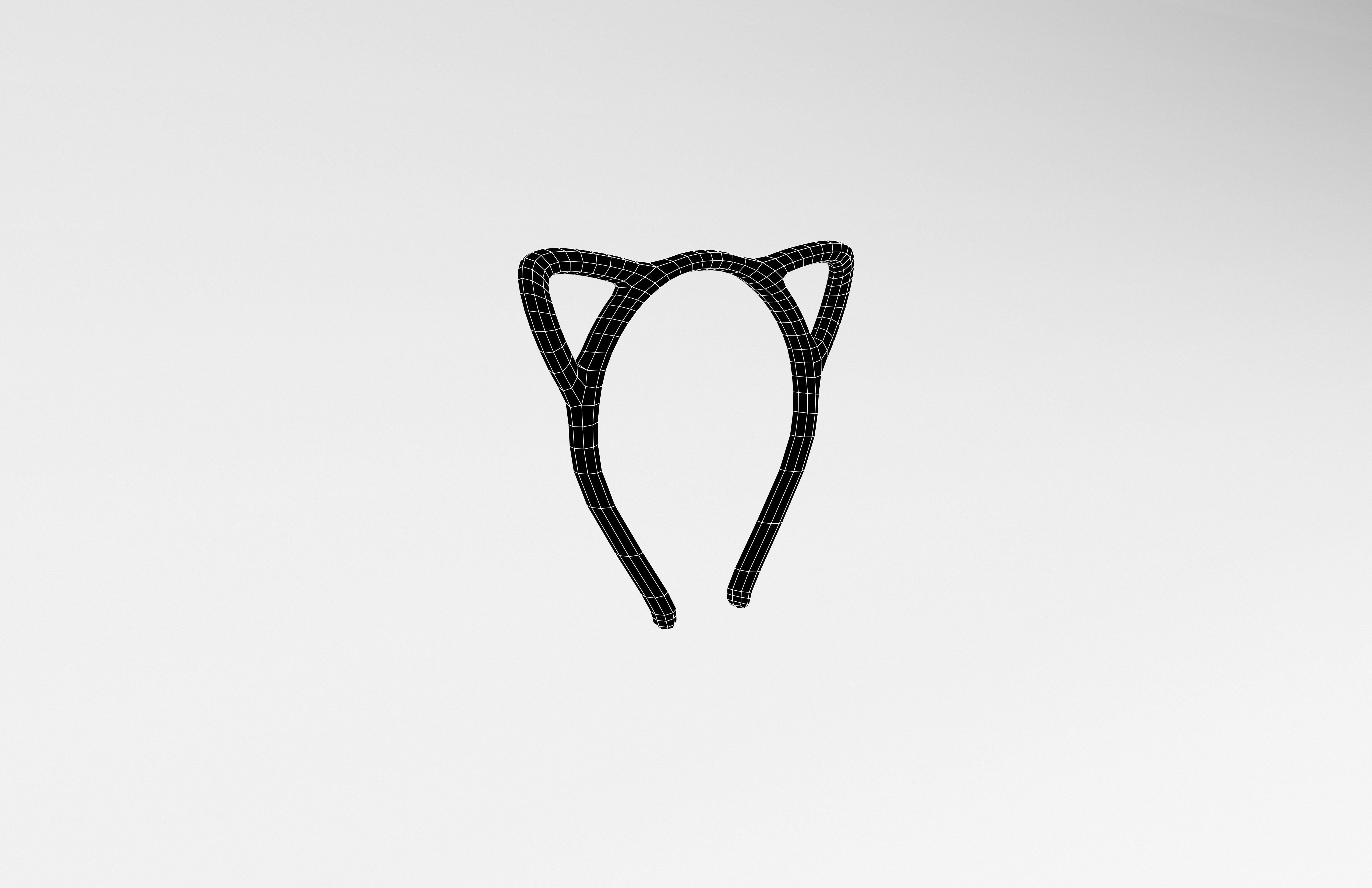 Cat Ear Headband v1 005 Low-poly 3D model_7