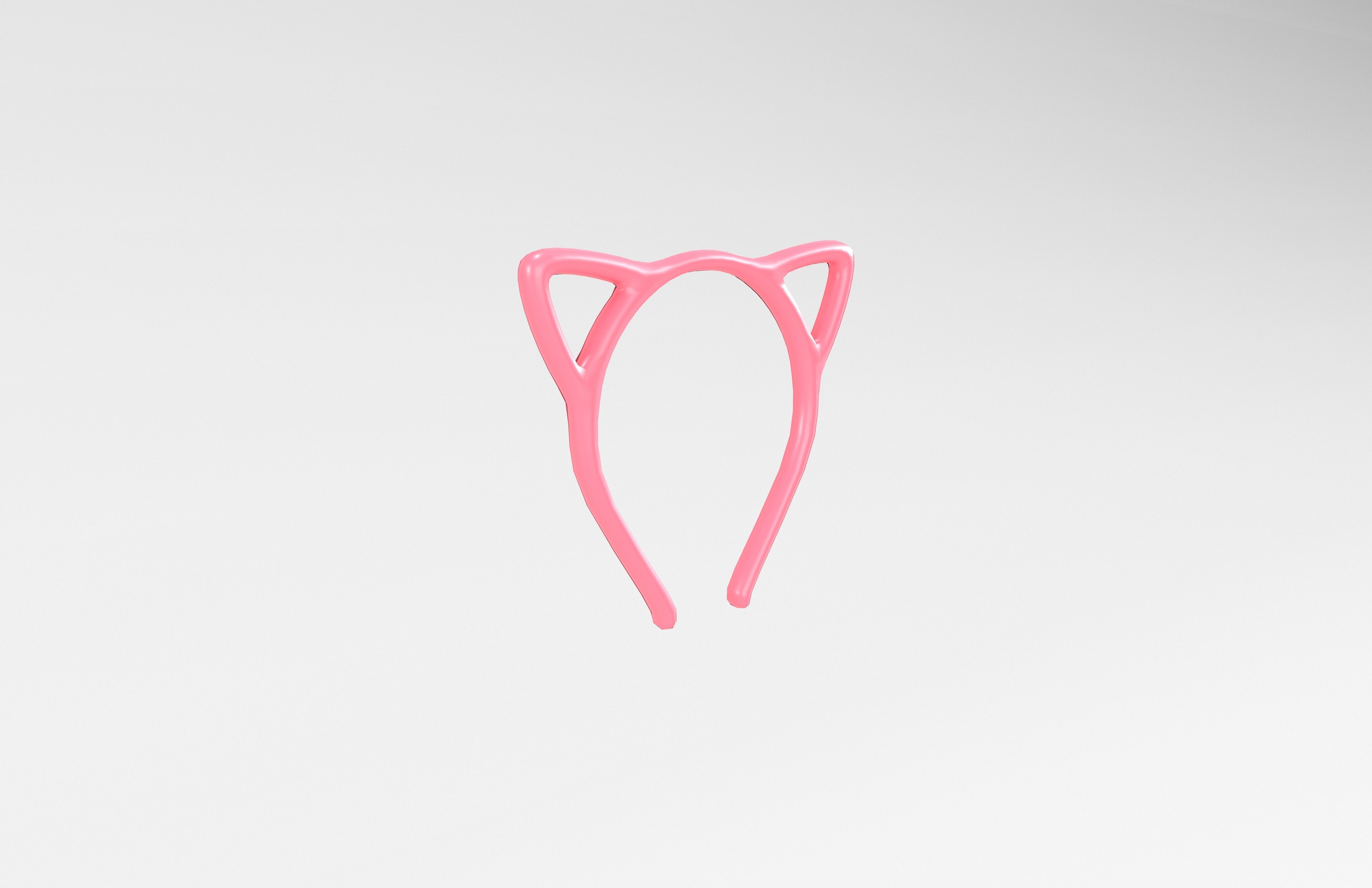 Cat Ear Headband v1 005 Low-poly 3D model_3